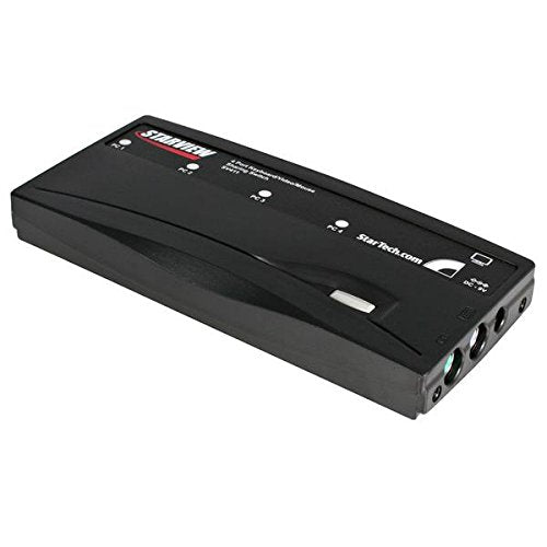 StarTech.com 4 Port Black PS/2 KVM Switch Kit with Cables
