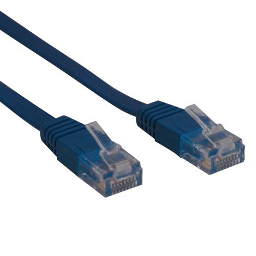 25FT CAT6 Blue Flat Snagless RJ45-M Patch Cable