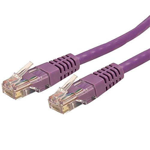 StarTech.com 25-Feet Molded RJ45 UTP Gigabit Cat6 Patch Cable, Purple (C6PATCH25PL)