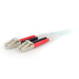4M LC-LC 40/100GB 50/125 OM4 DUPLEX MULTIMODE PVC FIBER OPTIC CABLE - AQUA