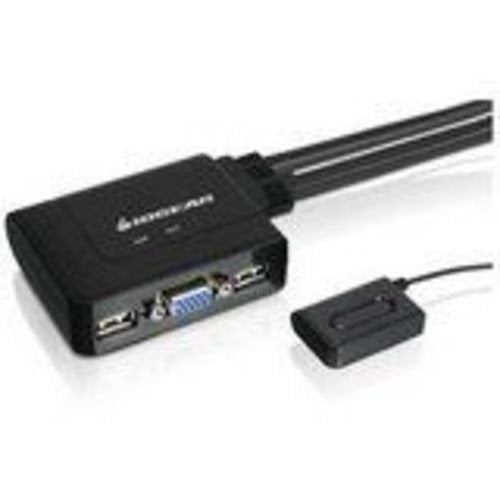 IOGEAR 2-Port USB KVM Switch with Cables and Remote
