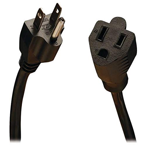 Tripp Lite Standard Power Extension Cord Y Splitter Cable 10A, 18AWG (NEMA 5-15P to 2X NEMA 5-15R) 1-ft.(P022-001-2)