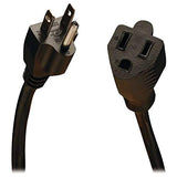 Tripp Lite Standard Power Extension Cord Y Splitter Cable 10A, 18AWG (NEMA 5-15P to 2X NEMA 5-15R) 1-ft.(P022-001-2)