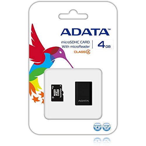 ADATA 4GB MICROSDHC CLASS4 W/MICRO R V3 BKBL