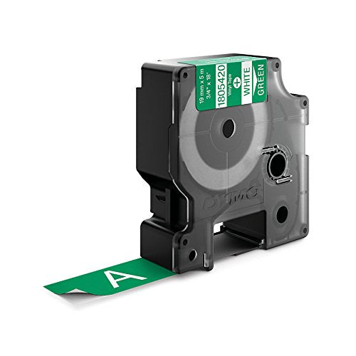 Dymo Rhino Tape, 3/4-Inch, 19mm Vinyl Label Cassette, Green (1805420)