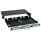 TRIPP LITE 36-Port LC/LC Rackmount Fiber Enclosure Feed Thru Patch Panel, Black 1U N492-036-LCLC-E