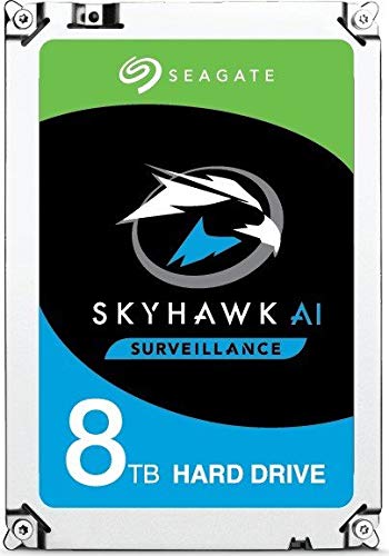 Seagate - ST8000VE000 Skyhawk AI ST8000VE000 8 TB Hard Drive - 3.5 Internal - SATA (SATA/600) - Network Video Recorder, Video Surveillance System Device Supported - 7200rpm - 256 MB Buffer -