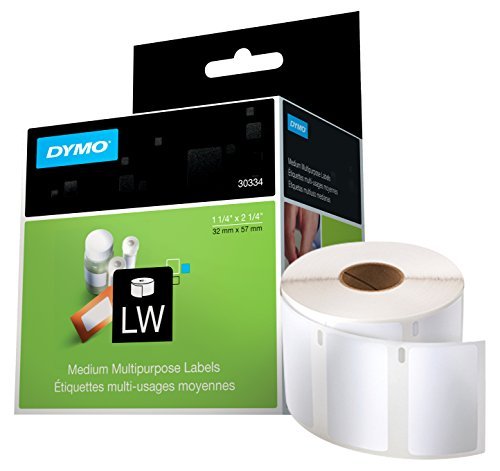 DYMO LW Multi-Purpose Labels for LabelWriter Label Printers, White, 1'' x 2-1/8'', 1 roll of 500 (30336)