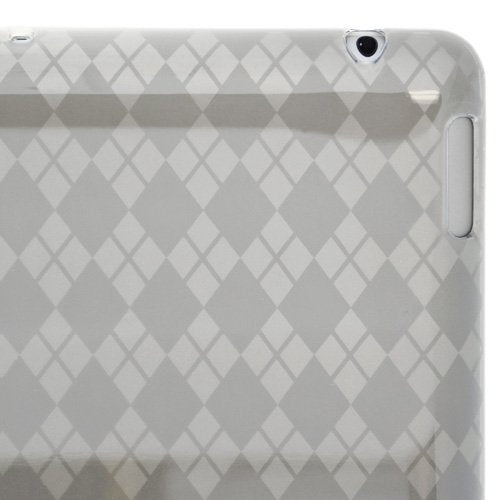 Amzer AMZ90783 Luxe Argyle High Gloss TPU Soft Gel Skin Case for Apple Ipad 2 (Clear)