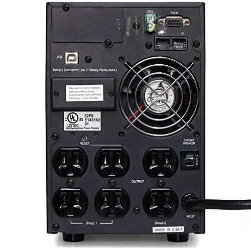 OPTI-UPS DS1000B Durable Series 6-Outlet Online Uninterruptible Power Supply, 700W