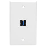 Tripp Lite USB 3.0 SuperSpeed Keystone Jack Type-A Extension Cable (M/F), 3' (U324-003-KJ), Black/Blue