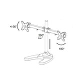 Techly 2 Monitor Desk Stand for 13-24in Screens
