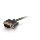 C2G 52167 Serial RS232 DB9 Null Modem Cable with Low Profile Connectors M/M, In-Wall CMG-Rated, Black (10 Feet, 3.04 Meters)