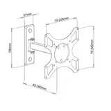 Techly 1-Arm Tilt/Swivel TV Wall Mount- 19-37in
