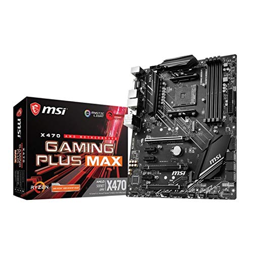 MSI Performance Gaming AMD X470 Ryzen 2ND and 3rd Gen AM4 DDR4 DVI HDMI Onboard Graphics CFX ATX Motherboard (X470 Gaming Plus Max)