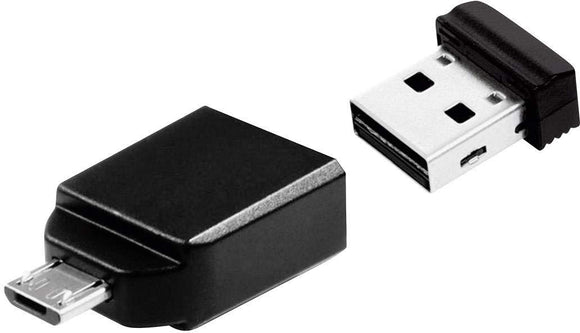 Verbatim 32GB Store 'n' Go Nano USB Flash Drive with USB OTG Micro Adapter 49822