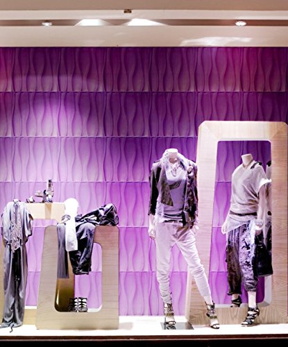 Easy Peel and Stick, Durable Plastic 3D Wall Panel - Lava Design. 12 Panels. 32 SF