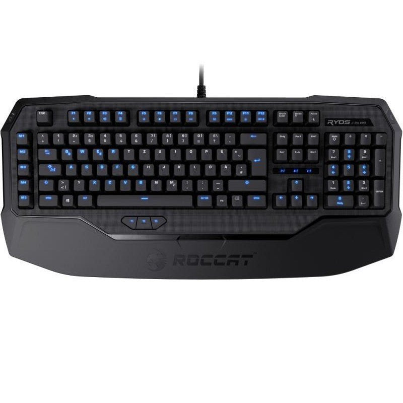 ROCCAT ROC-12-851-BK RYOS MK Pro Mechanical Gaming Keyboard with Per-Key Illumination, Black Cherry MX Key Switch