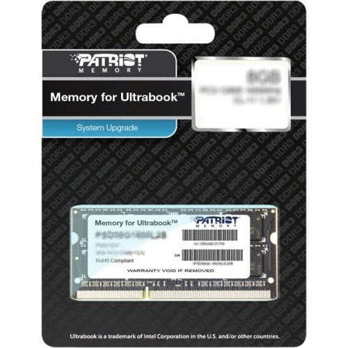 Patriot 1.35V 8GB DDR3 1600MHz PC3-12800 CL11 SODIMM Memory PSD38G1600L2S