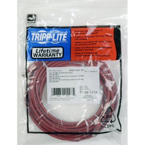 Tripp Lite N002-014-RD 14 Feet Cat5e 350MHz Molded Patch Cable RJ45M/M (Red)