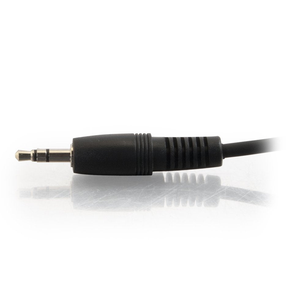 C2G 13787 3.5mm M/F Shielded Stereo Audio Extension Cable, Black (6 Feet, 1.82 Meters)