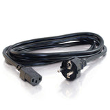 C2G 03138 14 AWG European Power Cord - CEE7/7 to IEC320C13, TAA Compliant, Black (8.20 Feet, 2.5 Meters)