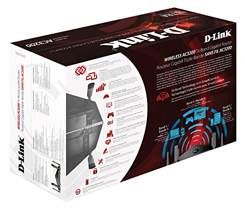 D-Link AC3200 Ultra Tri-Band Wi-Fi Router With 6 High Performance Beamforming Antennas (DIR-890L/B)