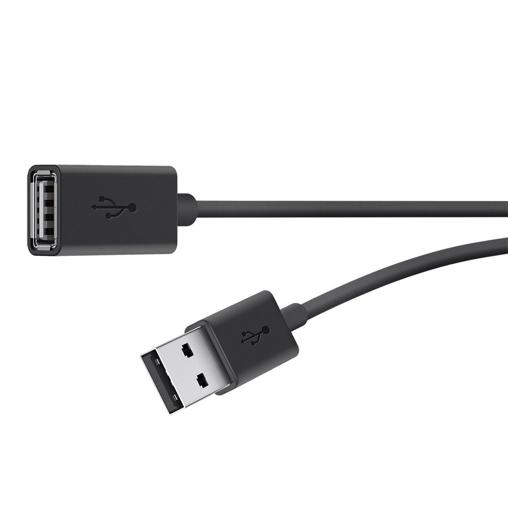 Belkin 's Extension Cable6 Ft4 Pin USB Type A to 4 Pin USB Type A (F), Black (F3U153BT1.8M)