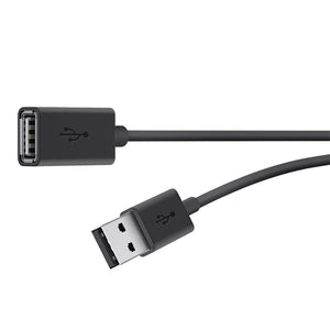 Belkin 's Extension Cable6 Ft4 Pin USB Type A to 4 Pin USB Type A (F), Black (F3U153BT1.8M)