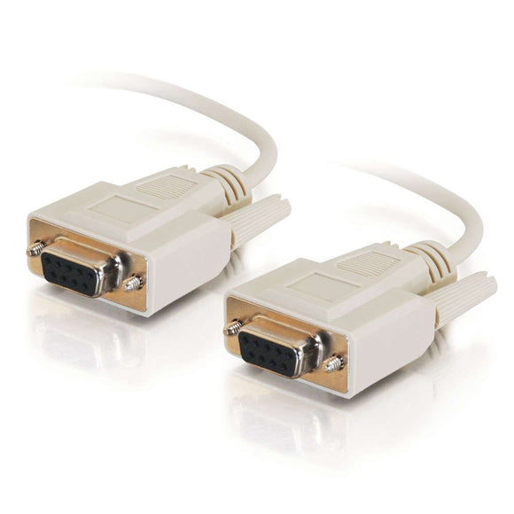 C2G 03045 DB9 F/F Serial RS232 Null Modem Cable, Beige (10 Feet, 3.04 Meters)
