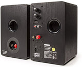 Crosley S100A-BK Bluetooth Enabled Powered Stereo Speakers, Black (Pair)