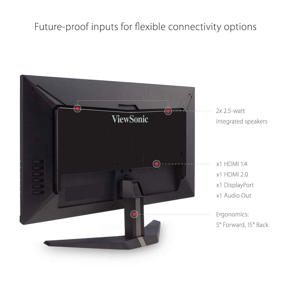 Open Box ViewSonic VX2758-P-MHD 27" Frameless 1080P 144Hz 1ms Gaming Monitor with FreeSync Eye Care HDMI and DisplayPort