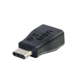C2G 28869 USB 2.0 USB-C Male to USB Micro-B Female Adapter, Black