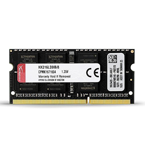 Kingston HyperX Impact Black 4GB 1600MHz DDR3L CL9 SODIMM 1.35V Laptop Memory (HX316LS9IB/4)