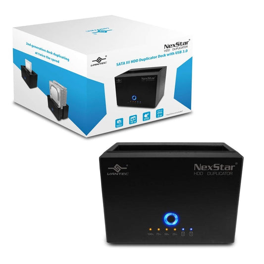 Vantec NexStar SATA III Hard Drive Duplicator Dock with USB 3.0 (NST-DP200S3-BK), Black