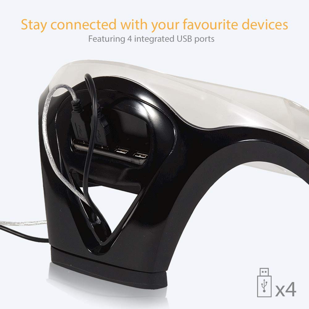 Fellowes Smart Suites Laptop Riser with USB Hub, Black