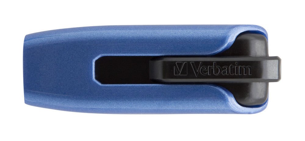 Verbatim 32GB USB 3.0 Store 'n' Go V3 Max Flash Drive - Cap-Less & PC / Mac Compatible - Blue