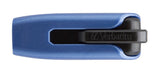 Verbatim 128GB USB 3.0 Store 'n' Go V3 Max Flash Drive - Cap-Less & PC / Mac Compatible - Blue