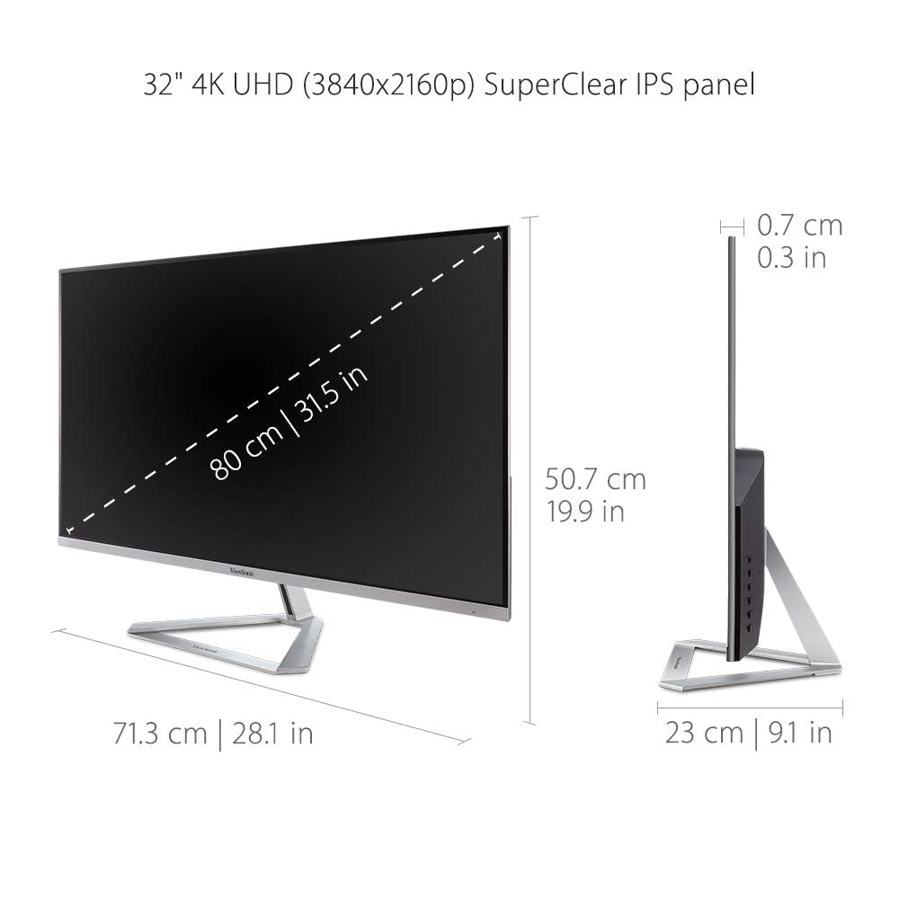 ViewSonic Monitor VX3276-4K-MHD 32-Inch Screen LCD 14700510