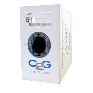 C2G 56017 Cat6 Bulk Unshielded (UTP) Ethernet Network Cable with Solid Conductors, Riser CMR-Rated, TAA Compliant, Blue (1000 Feet, 304.8 Meters)