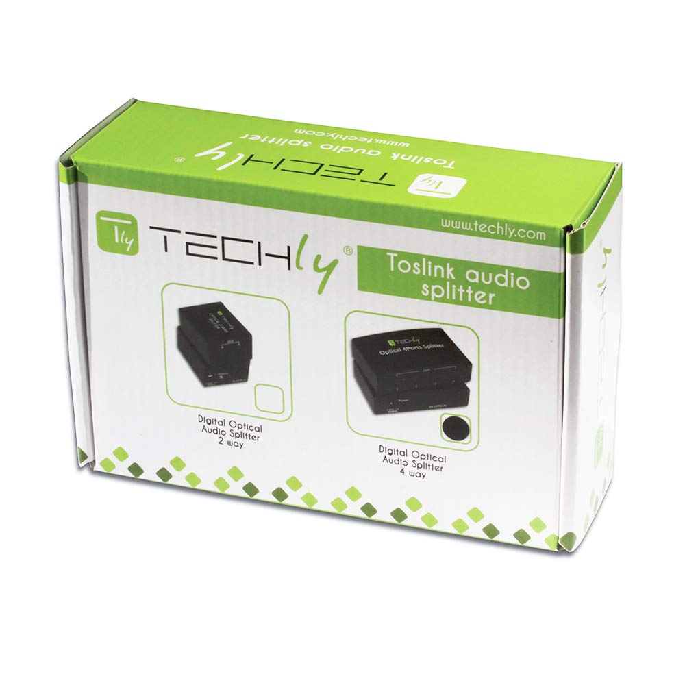 Techly Splitter Digital Audio Splitter 4 Toslink Ports, (IDATA TOS-)