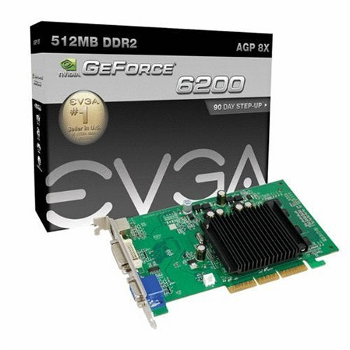eVGA GeForce 6200 LE 512 MB DDR2 AGP 8X VGA/DVI-I/S-Video Graphics Card, 512-A8-N403-LR