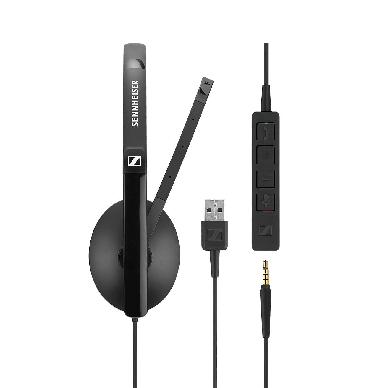 Sennheiser SC 165 USB (508317) - Double-Sided (Binaural) Headset for Business Professionals | with HD Stereo Sound, Noise-Cancelling Microphone, USB Connector (Black)
