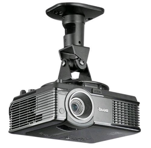 AMER Projector Mount - Universal Ceiling Bracket LCD DLP Tilt 360° Swivel 30lbs (Black)