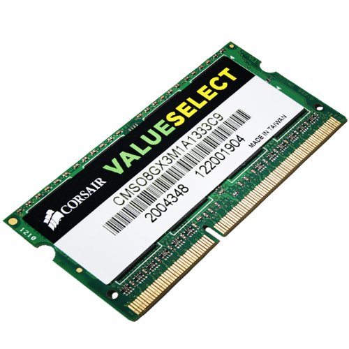 Corsair RAM 8GB DDR3-1333MHz SODIMM PC3-10600 1.5v CL9 204-Pin Laptop Memory