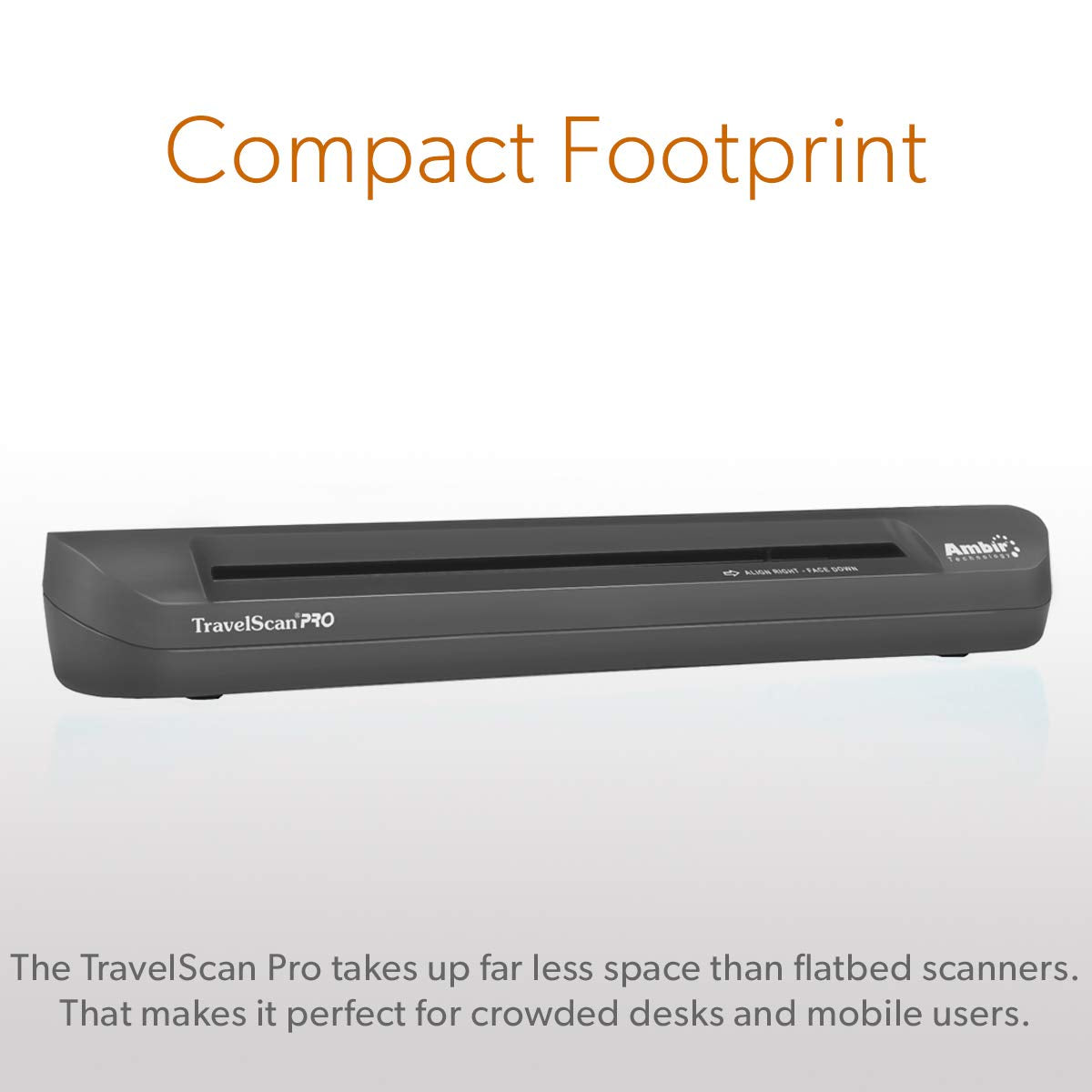 Ambir Technology PS600-AS TravelScan Pro Simplex Document and ID Scanner with AmbirScan