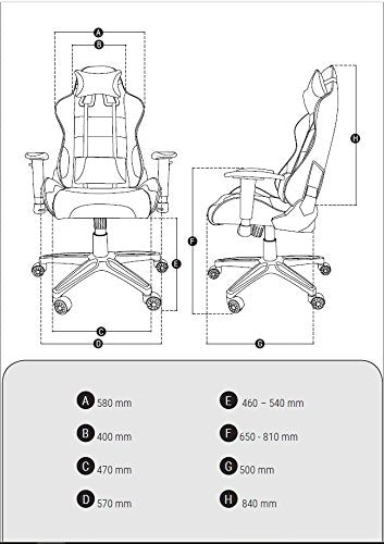 AROZZI Verona-XLPLUS-RED Verona XL+ Extra-Wide Premium Racing Style Gaming Chair with High Backrest, Red