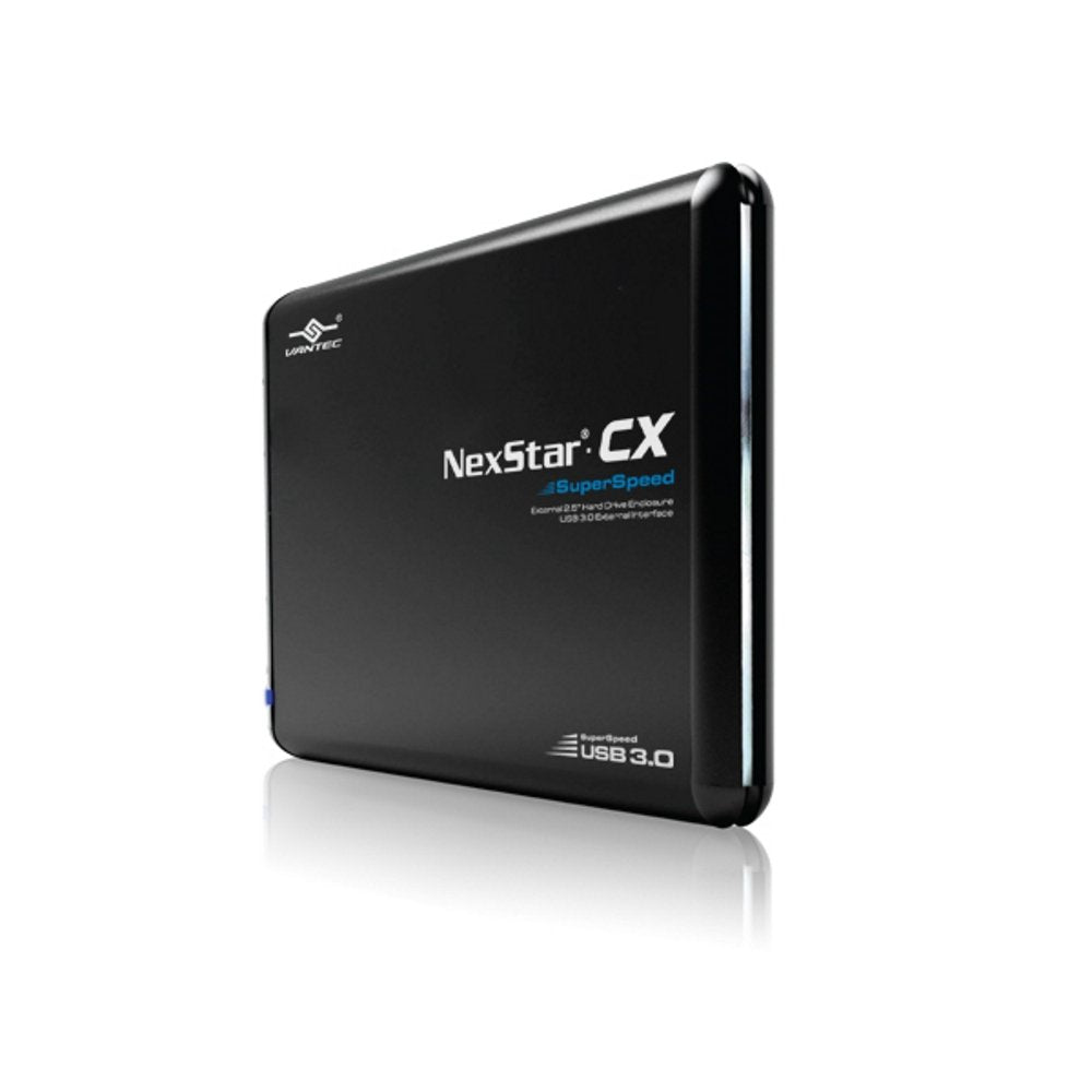 Vantec NexStar CX NST-200S2-BK 2.5-Inch SATA to USB 2.0 External Hard Drive Enclosure (Black)