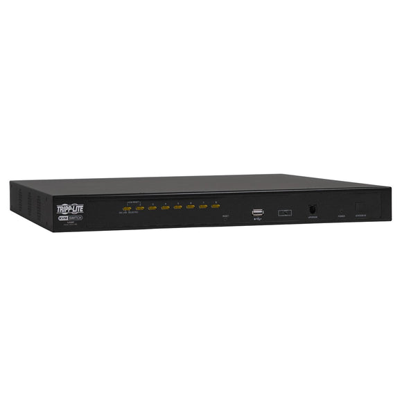 Tripp Lite 8 Port Rack Mount USB KVM Switch with On-Screen Display and Cables 1U (B022-U08), Black