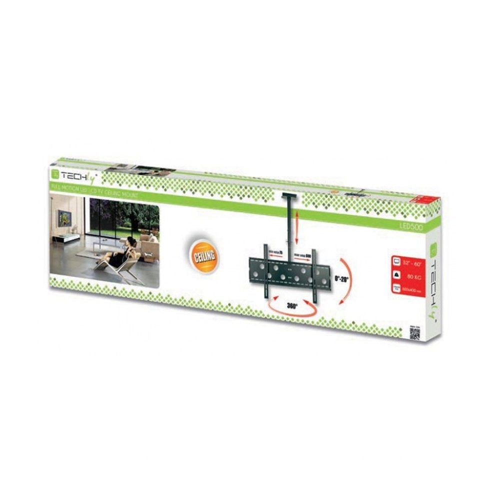 TECHly TV Ceiling Mount - 32 to 60in- Tilt/Swivel Features- Up to 80kg